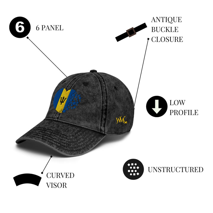 Barbados Flag Vintage Cap