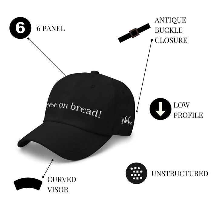 "Cheese On Bread!" Black Barbados Classic Cap
