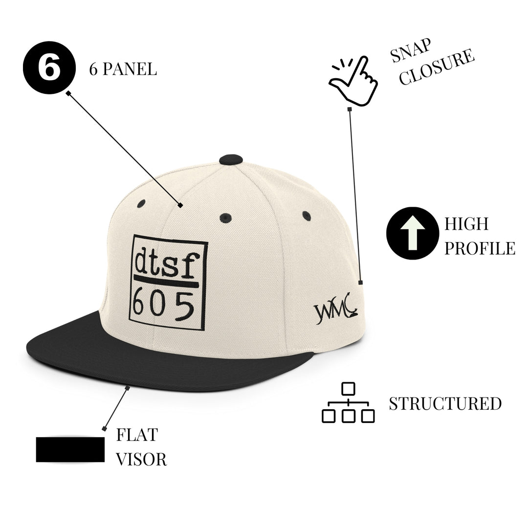DTSF 605 Beige and Black Snapback
