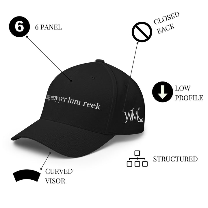 "Lan May Yer Lum Reek" Black Closed Back Classic Cap