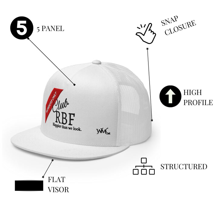 White "Club RBF" Trucker Cap