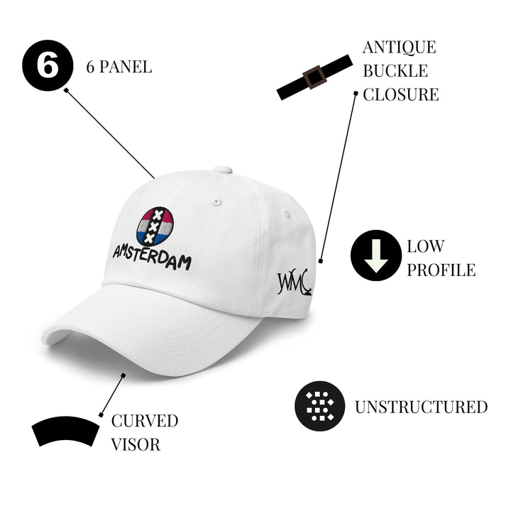 Amsterdam Flag White Classic Cap